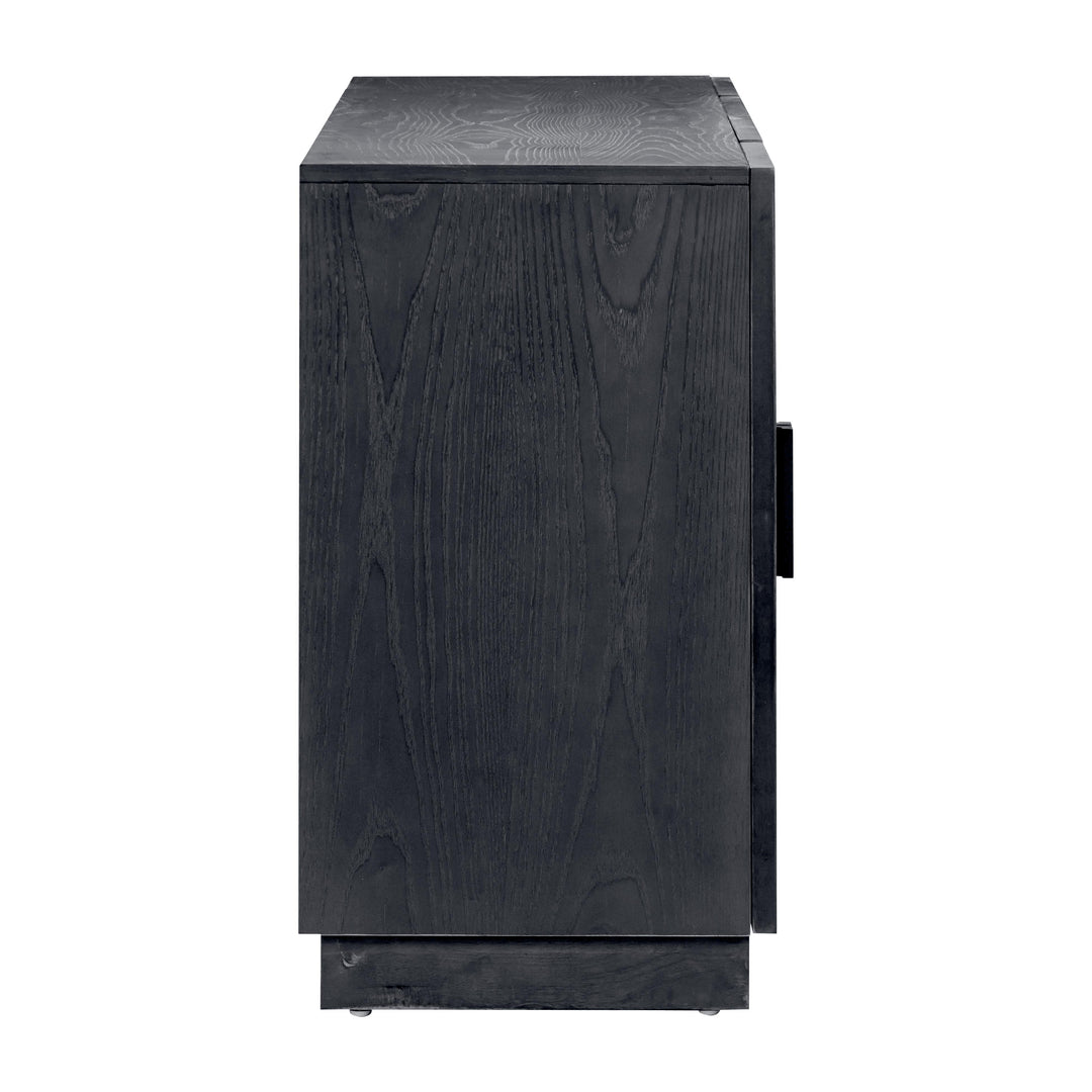 American Home Furniture | TOV Furniture - Nolan Black Wood Media Console