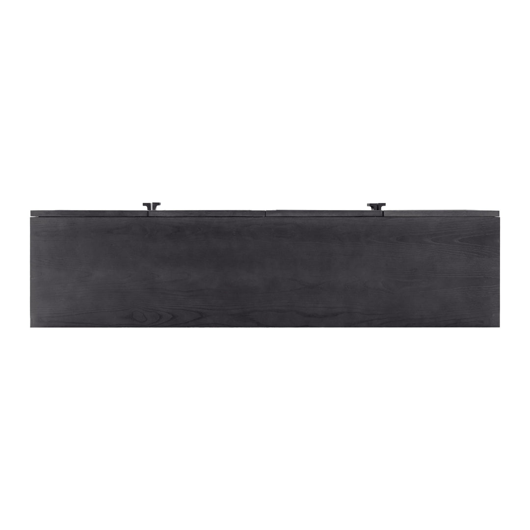 American Home Furniture | TOV Furniture - Nolan Black Wood Media Console