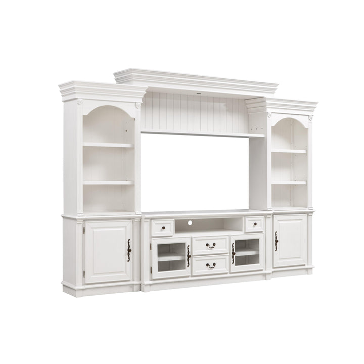 American Home Furniture | TOV Furniture - Newport White Entertainment Center for TVs up to 65"