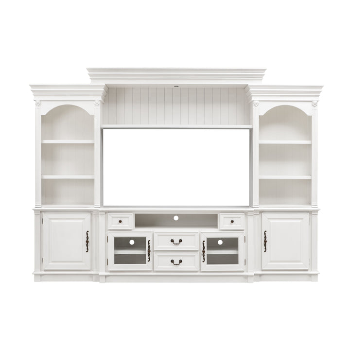 American Home Furniture | TOV Furniture - Newport White Entertainment Center for TVs up to 65"