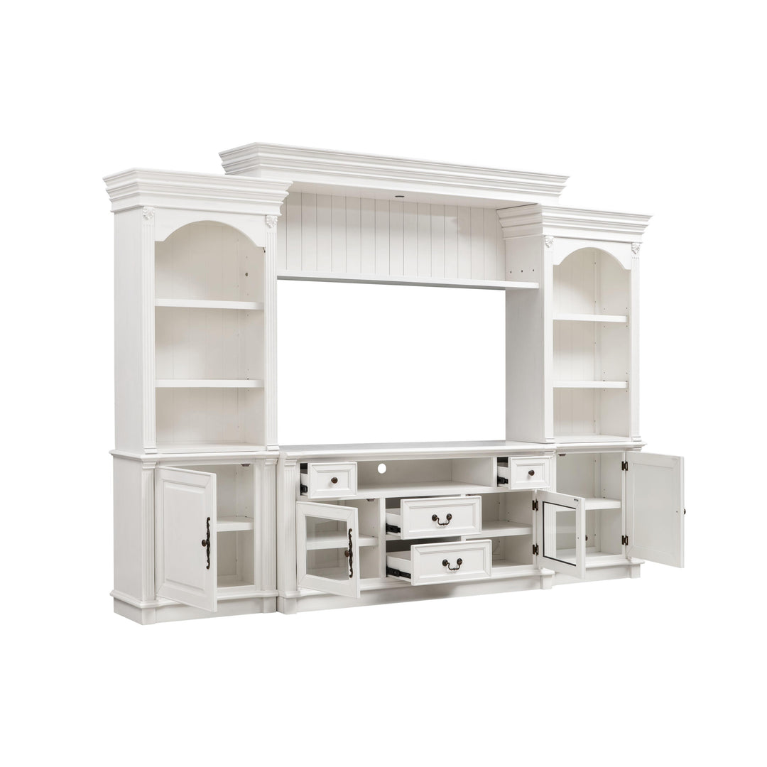 American Home Furniture | TOV Furniture - Newport White Entertainment Center for TVs up to 65"