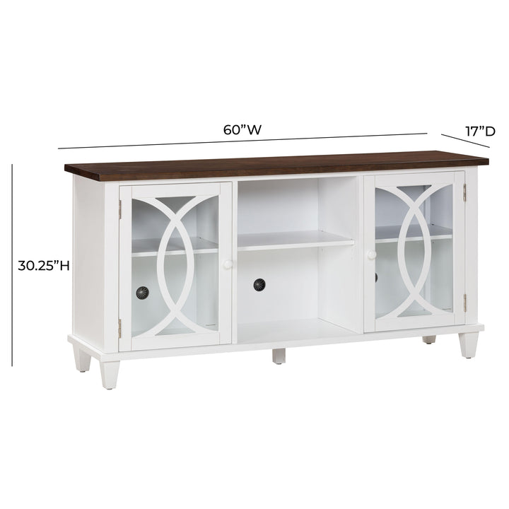 American Home Furniture | TOV Furniture - Presby White 60" Console