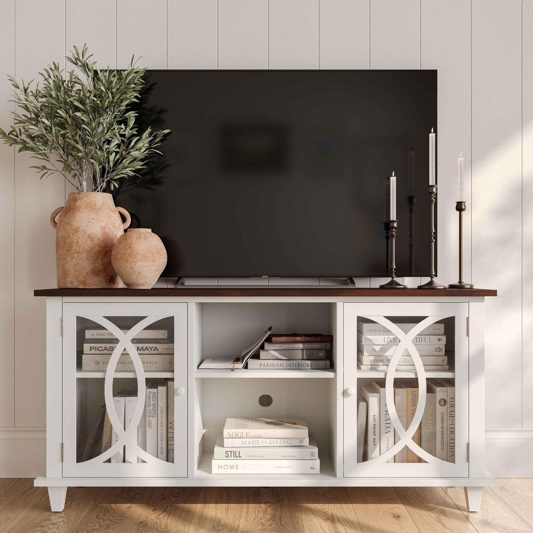 American Home Furniture | TOV Furniture - Presby White 60" Console