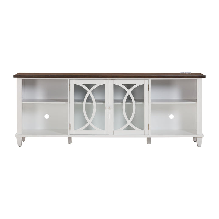 American Home Furniture | TOV Furniture - Presby White 80" Console