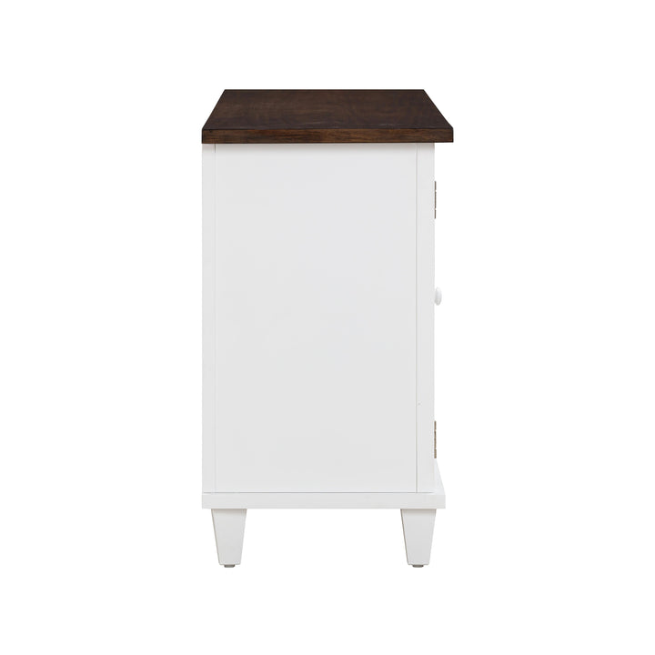 American Home Furniture | TOV Furniture - Presby White 80" Console