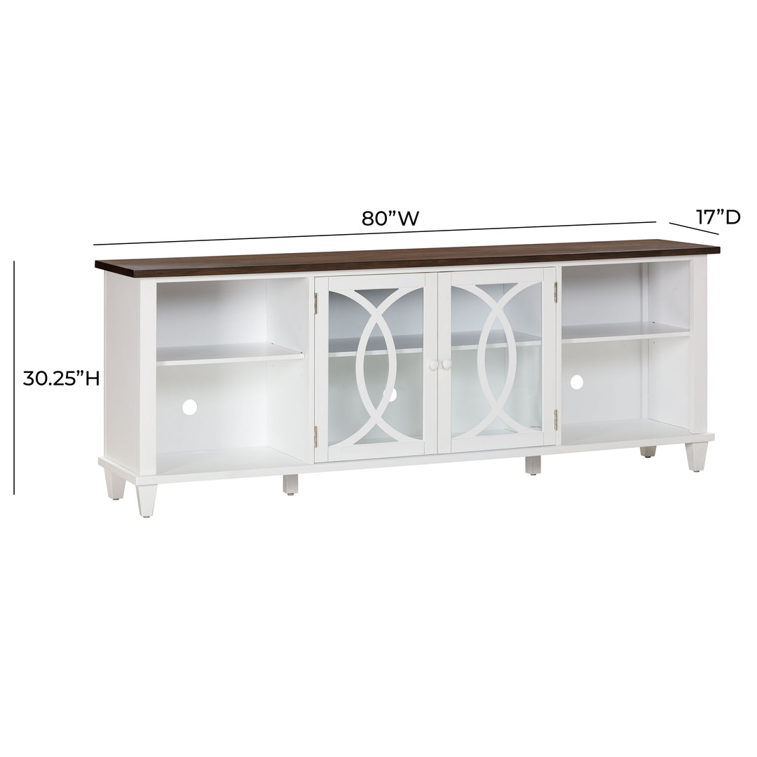 American Home Furniture | TOV Furniture - Presby White 80" Console