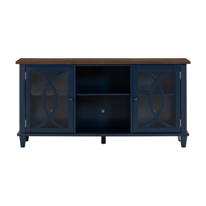 American Home Furniture | TOV Furniture - Presby Blue 60" Console