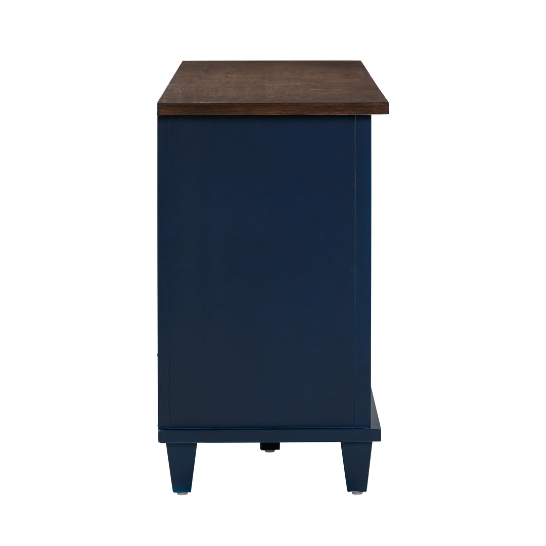 American Home Furniture | TOV Furniture - Presby Blue 60" Console