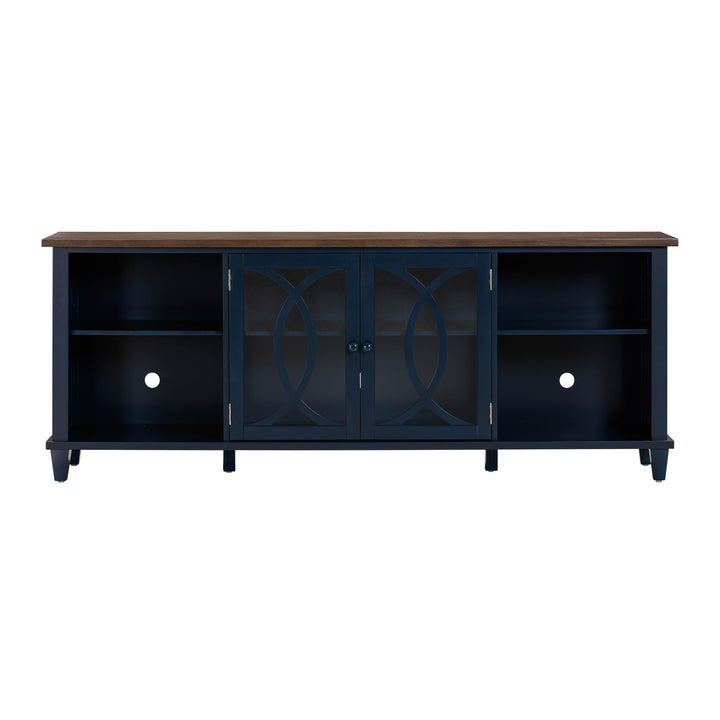 American Home Furniture | TOV Furniture - Presby Blue 80" Console