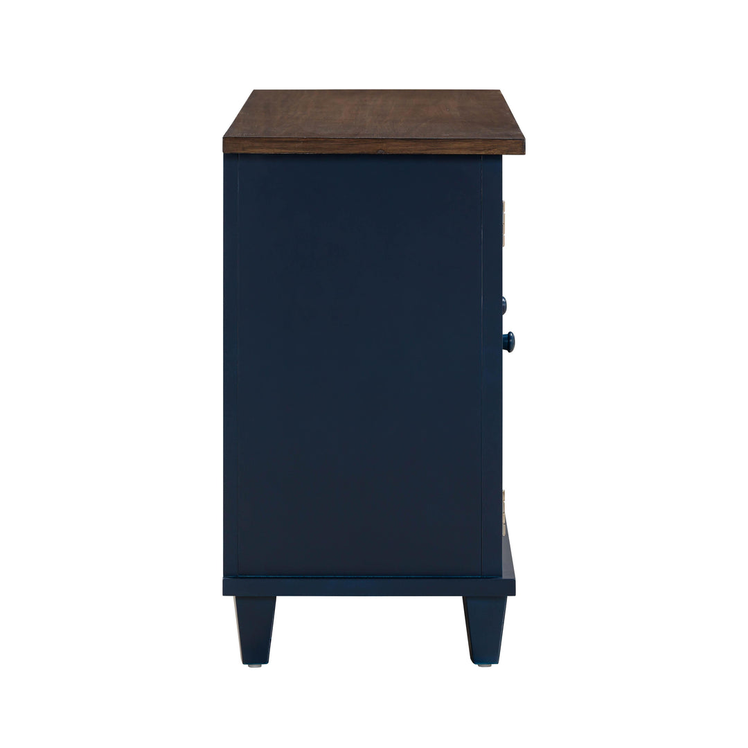 American Home Furniture | TOV Furniture - Presby Blue 80" Console