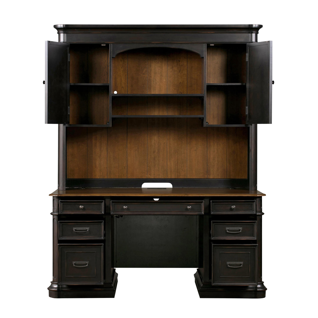 American Home Furniture | TOV Furniture - Roanoke Black Credenza & Hutch SET