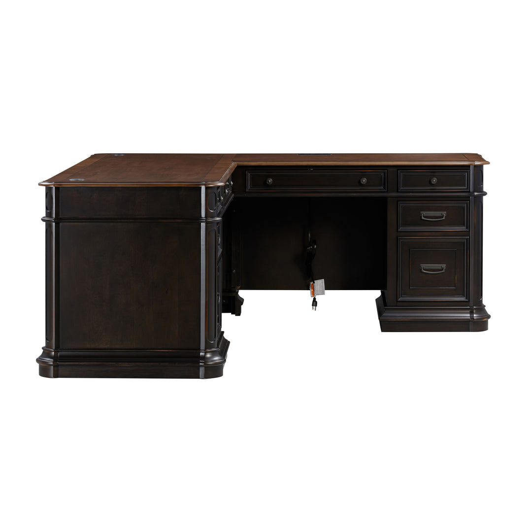 American Home Furniture | TOV Furniture - Roanoke Black L Desk