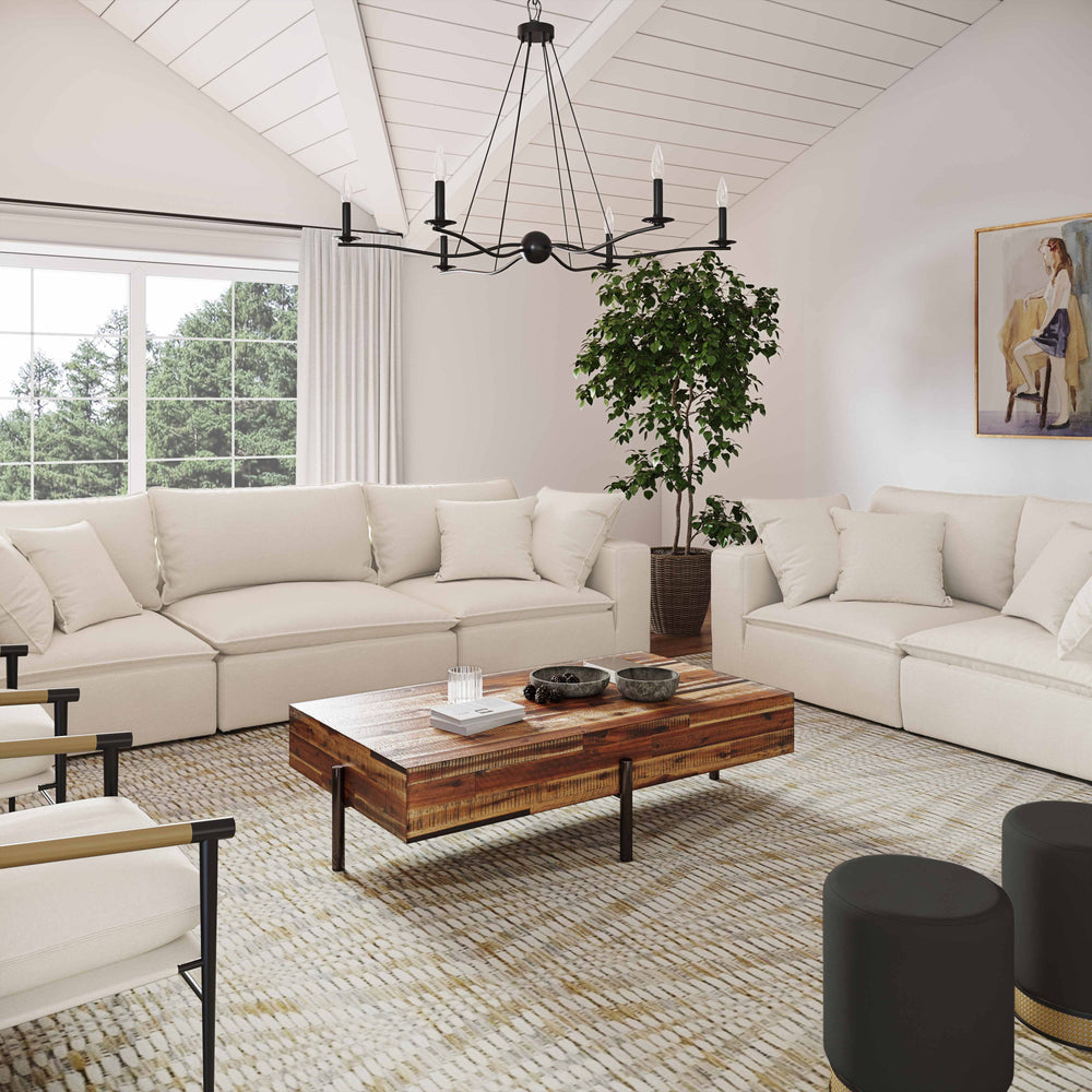 American Home Furniture | TOV Furniture - Cali Natural Modular Loveseat