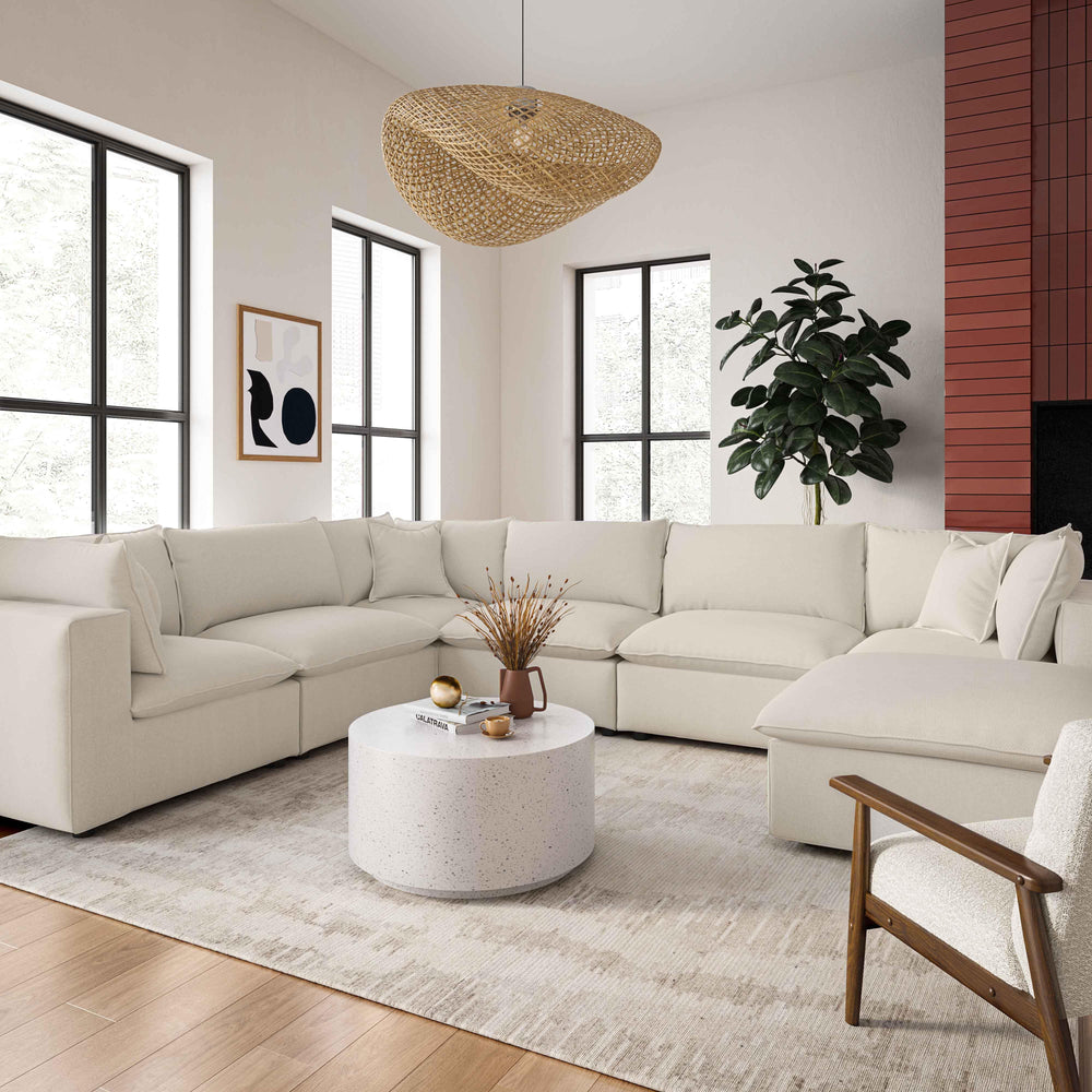 American Home Furniture | TOV Furniture - Cali Natural Ottoman