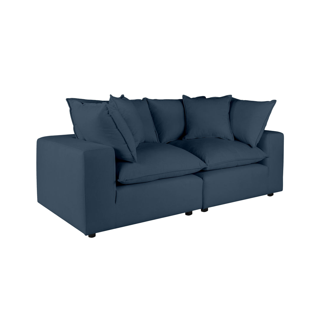 American Home Furniture | TOV Furniture - Cali Navy Modular Loveseat