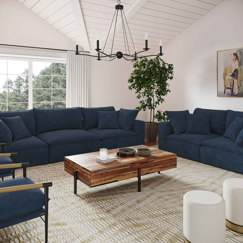 American Home Furniture | TOV Furniture - Cali Navy Modular Loveseat