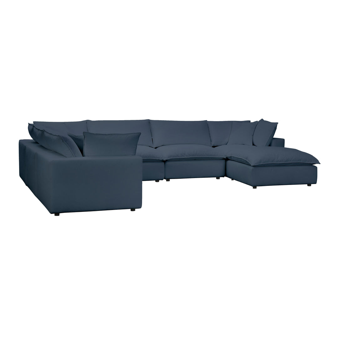 American Home Furniture | TOV Furniture - Cali Navy Modular Large Chaise Sectional