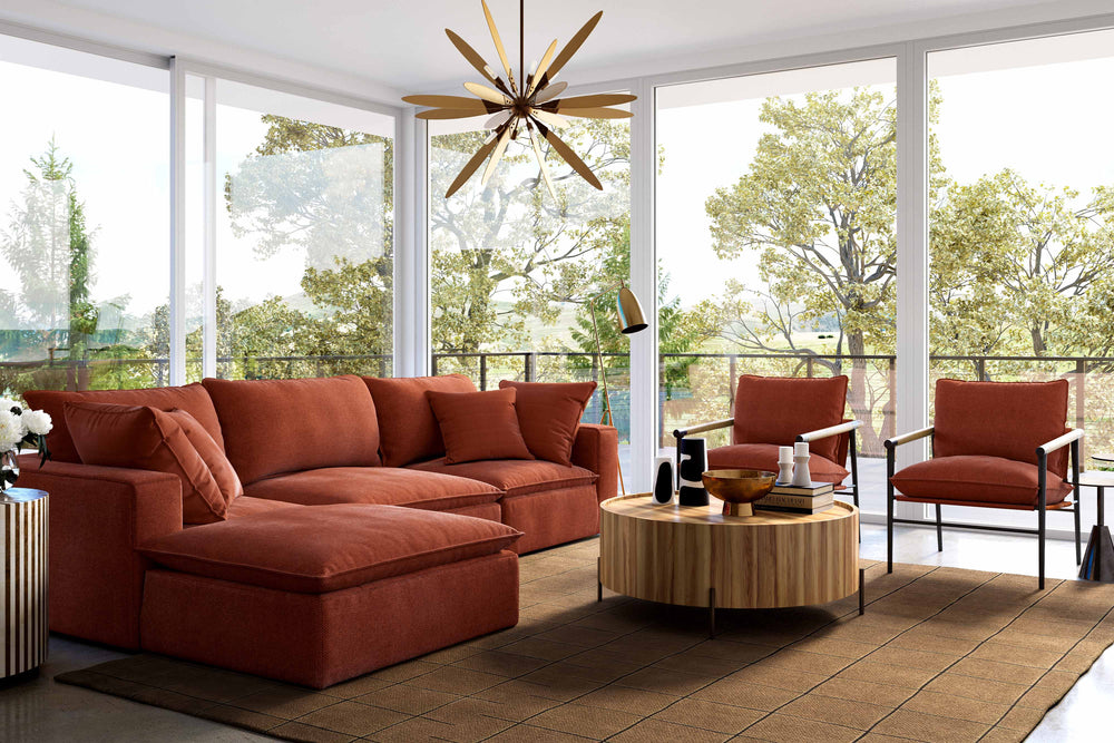 American Home Furniture | TOV Furniture - Cali Rust Corner Chair