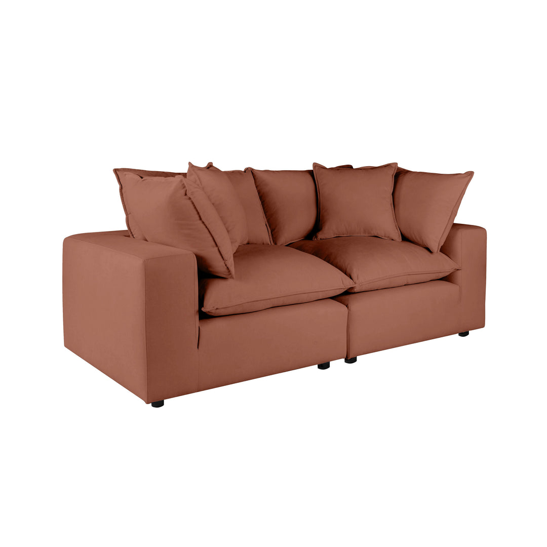 American Home Furniture | TOV Furniture - Cali Rust Modular Loveseat