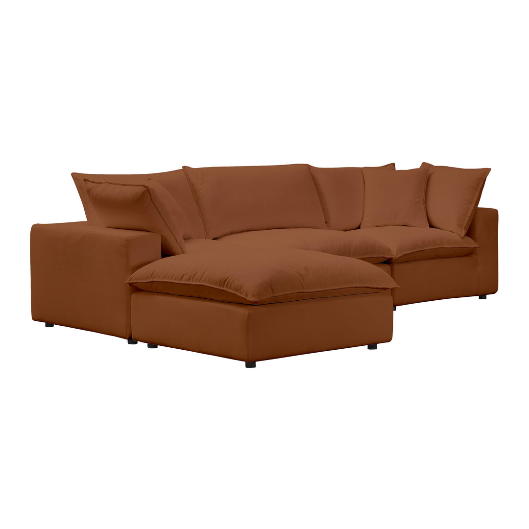 American Home Furniture | TOV Furniture - Cali Rust Modular 4 Piece Sectional