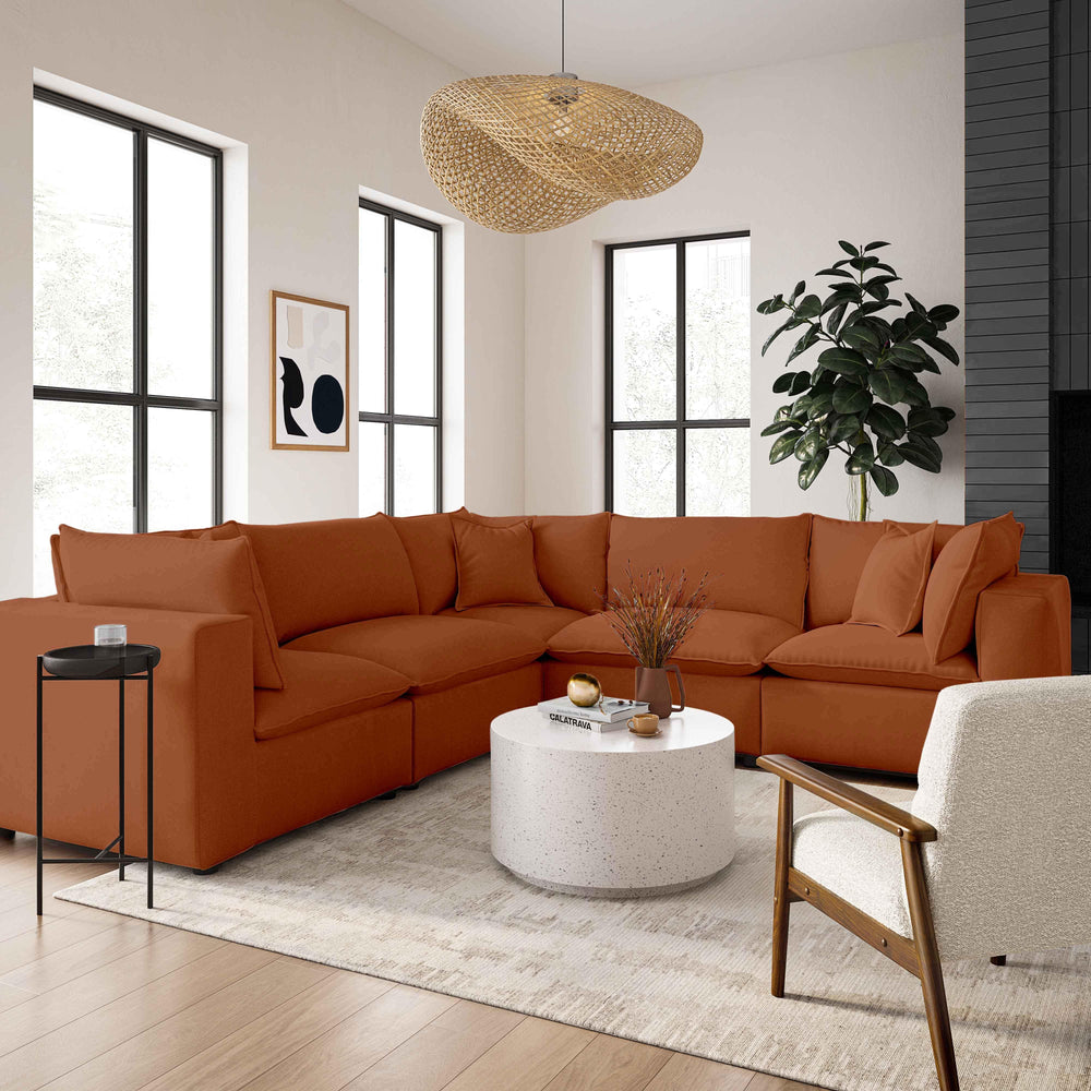 American Home Furniture | TOV Furniture - Cali Rust Modular L-Sectional