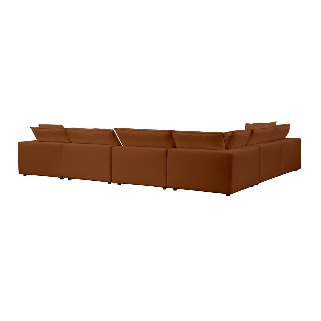 American Home Furniture | TOV Furniture - Cali Rust Modular Large Chaise Sectional