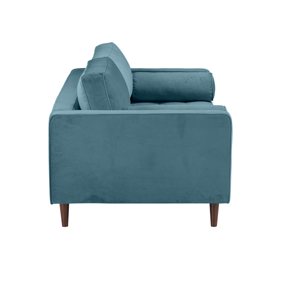 American Home Furniture | TOV Furniture - Cave Dusty Blue Velvet Loveseat