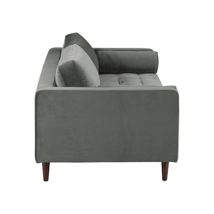American Home Furniture | TOV Furniture - Cave Ash Gray Velvet Sofa