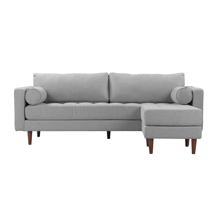 American Home Furniture | TOV Furniture - Cave Gray Tweed Sectional