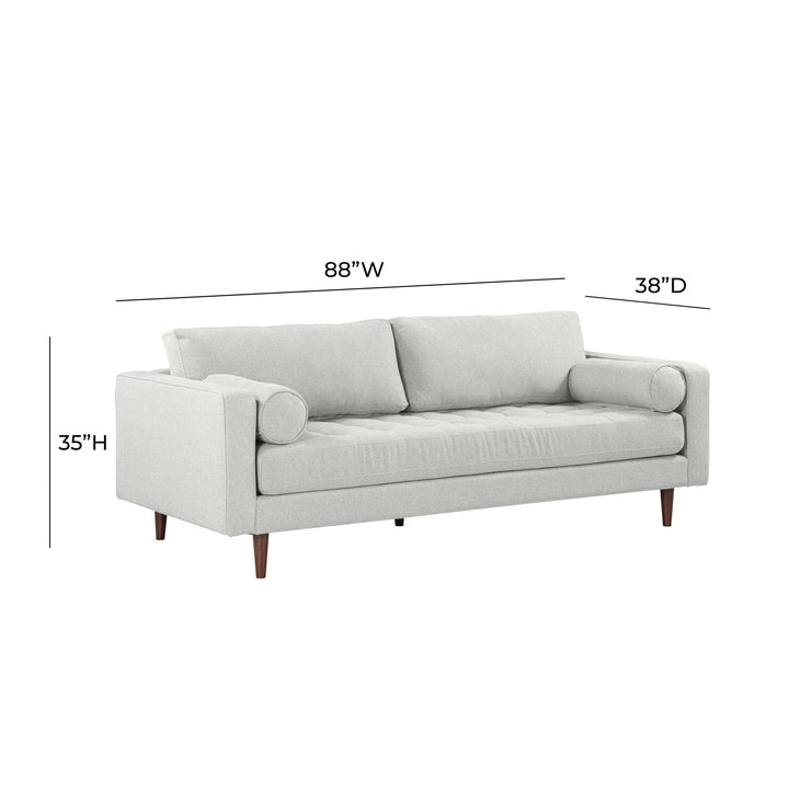 American Home Furniture | TOV Furniture - Cave Beige Tweed Sofa