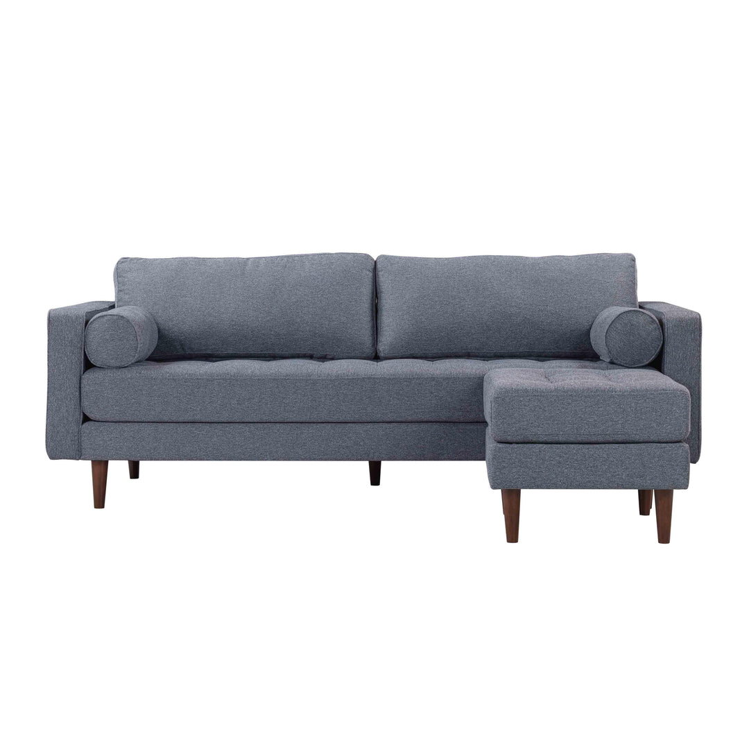 American Home Furniture | TOV Furniture - Cave Navy Tweed Sectional