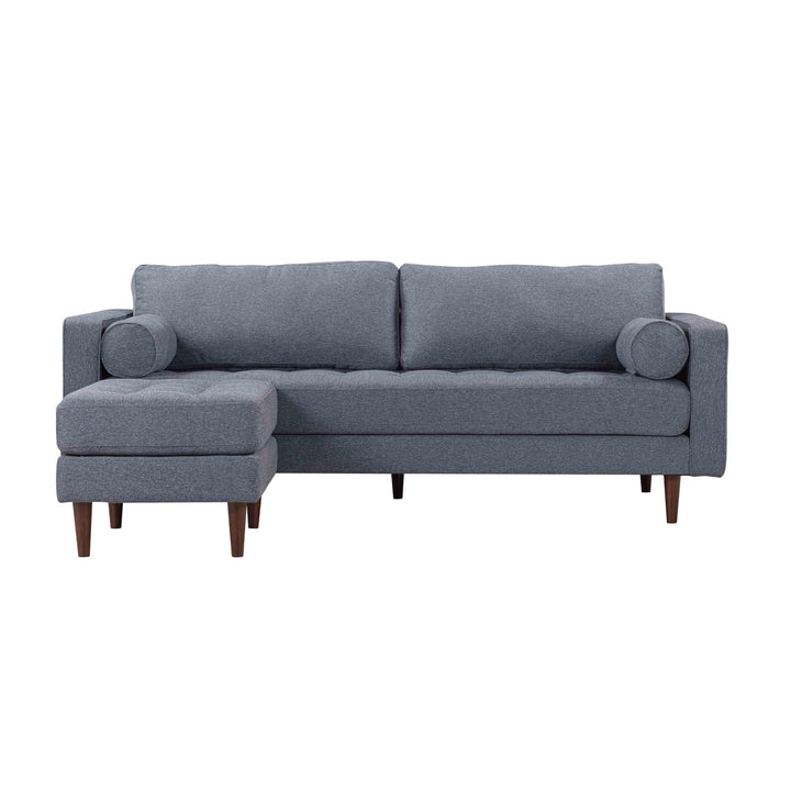 American Home Furniture | TOV Furniture - Cave Navy Tweed Sectional
