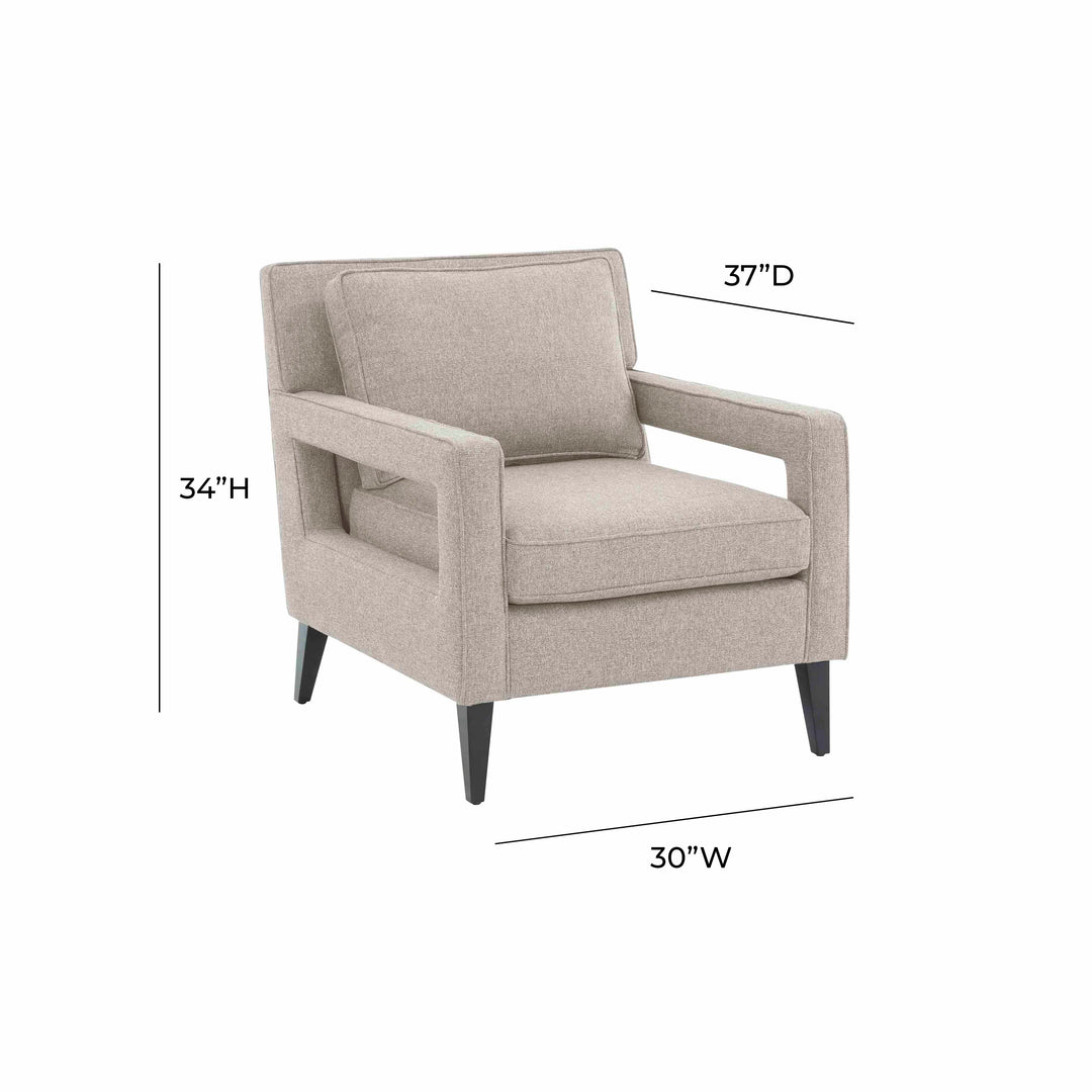 American Home Furniture | TOV Furniture - Luna Beige Accent Chair