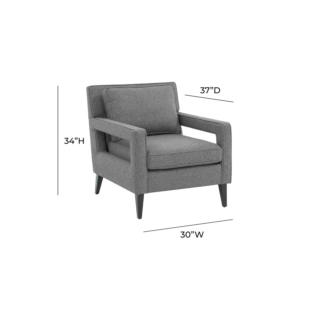 American Home Furniture | TOV Furniture - Luna Gray Accent Chair