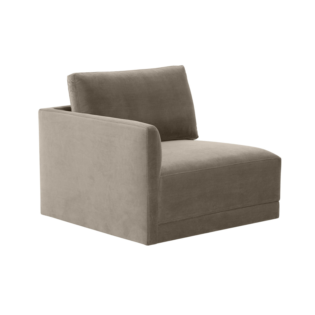 American Home Furniture | TOV Furniture - Willow Taupe LAF Corner Chair