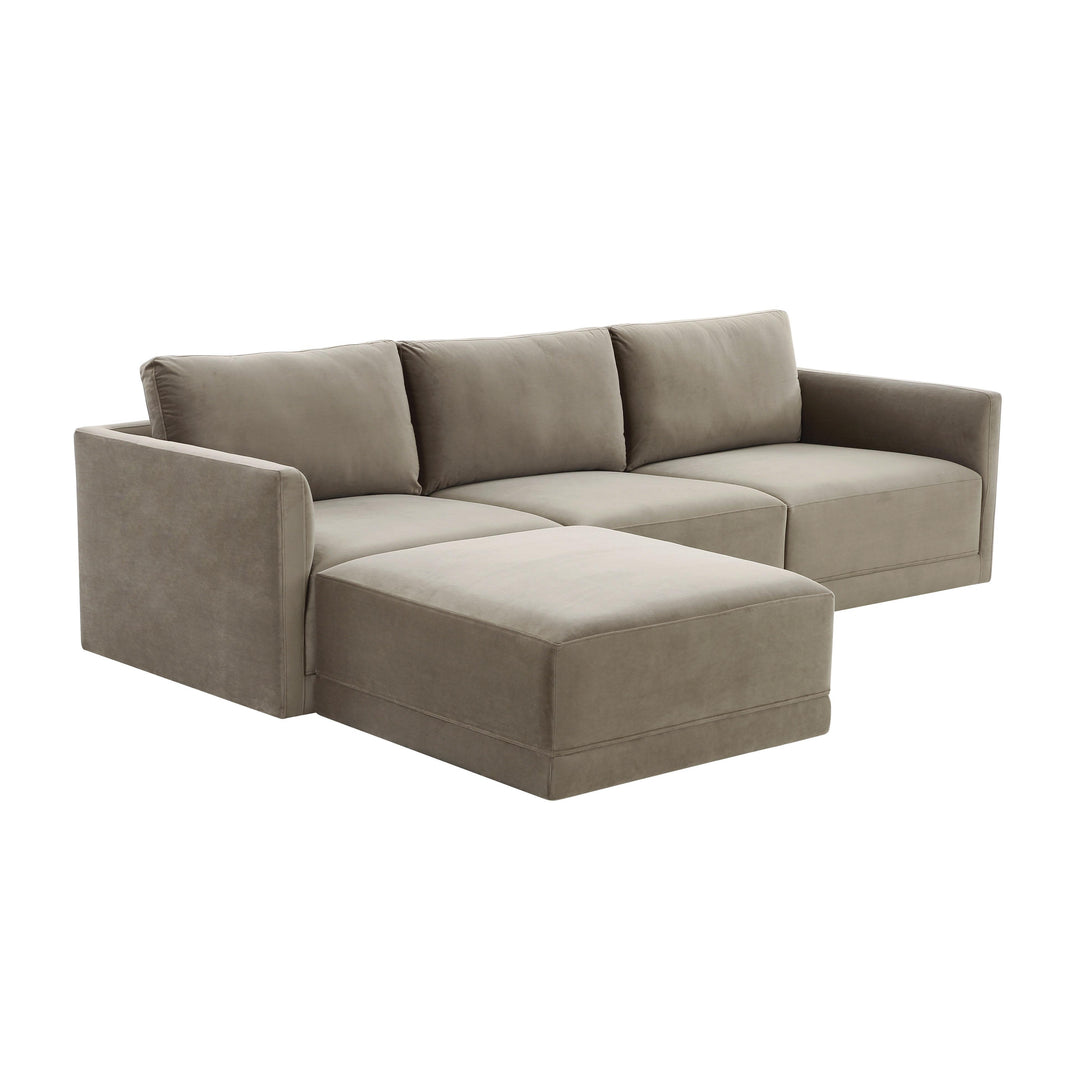 American Home Furniture | TOV Furniture - Willow Taupe Modular Sectional