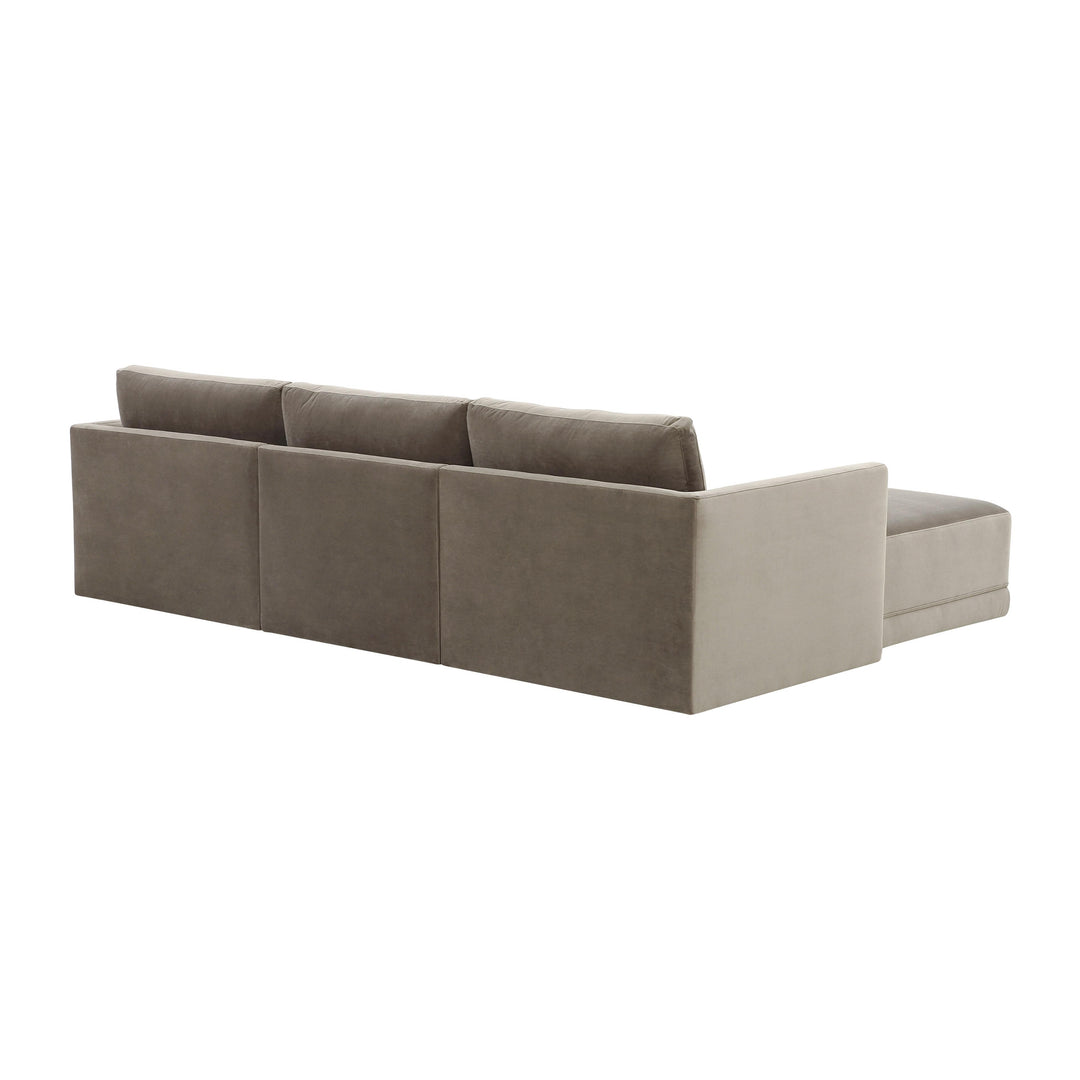 American Home Furniture | TOV Furniture - Willow Taupe Modular Sectional