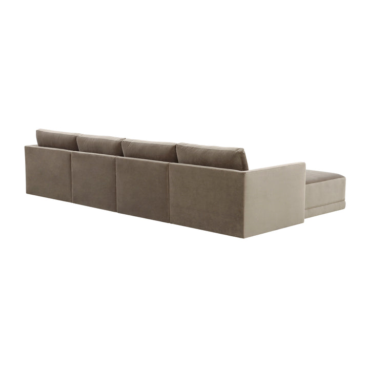 American Home Furniture | TOV Furniture - Willow Taupe Modular U Sectional