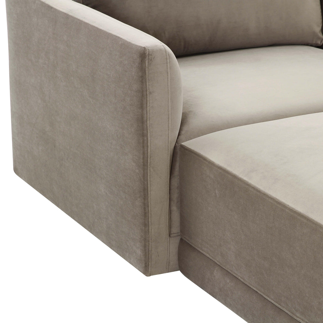 American Home Furniture | TOV Furniture - Willow Taupe Modular U Sectional