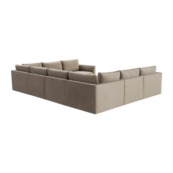 American Home Furniture | TOV Furniture - Willow Taupe Modular Large U Sectional