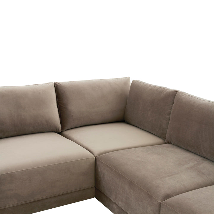 American Home Furniture | TOV Furniture - Willow Taupe Modular Large U Sectional