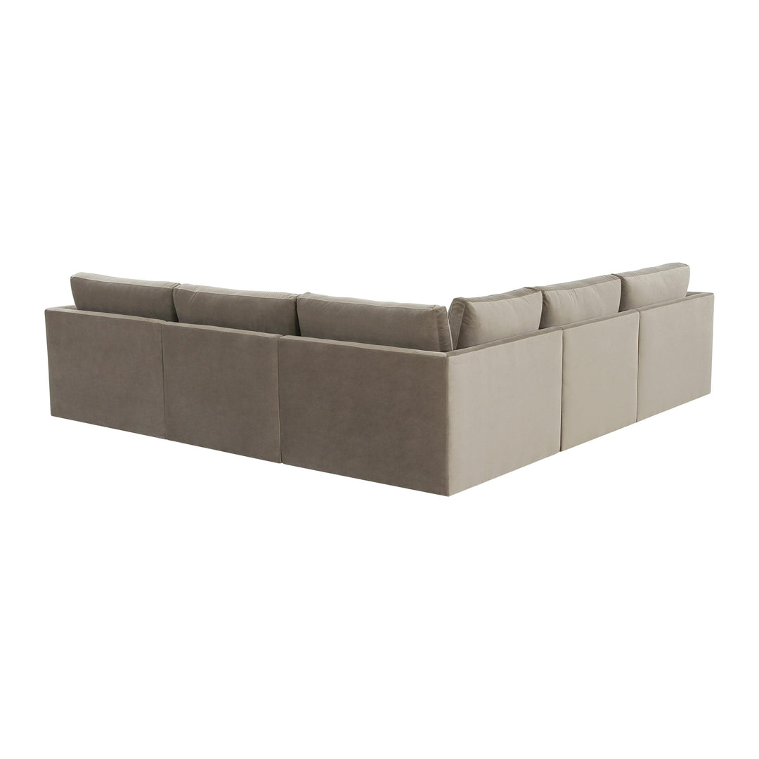 American Home Furniture | TOV Furniture - Willow Taupe Modular L Sectional