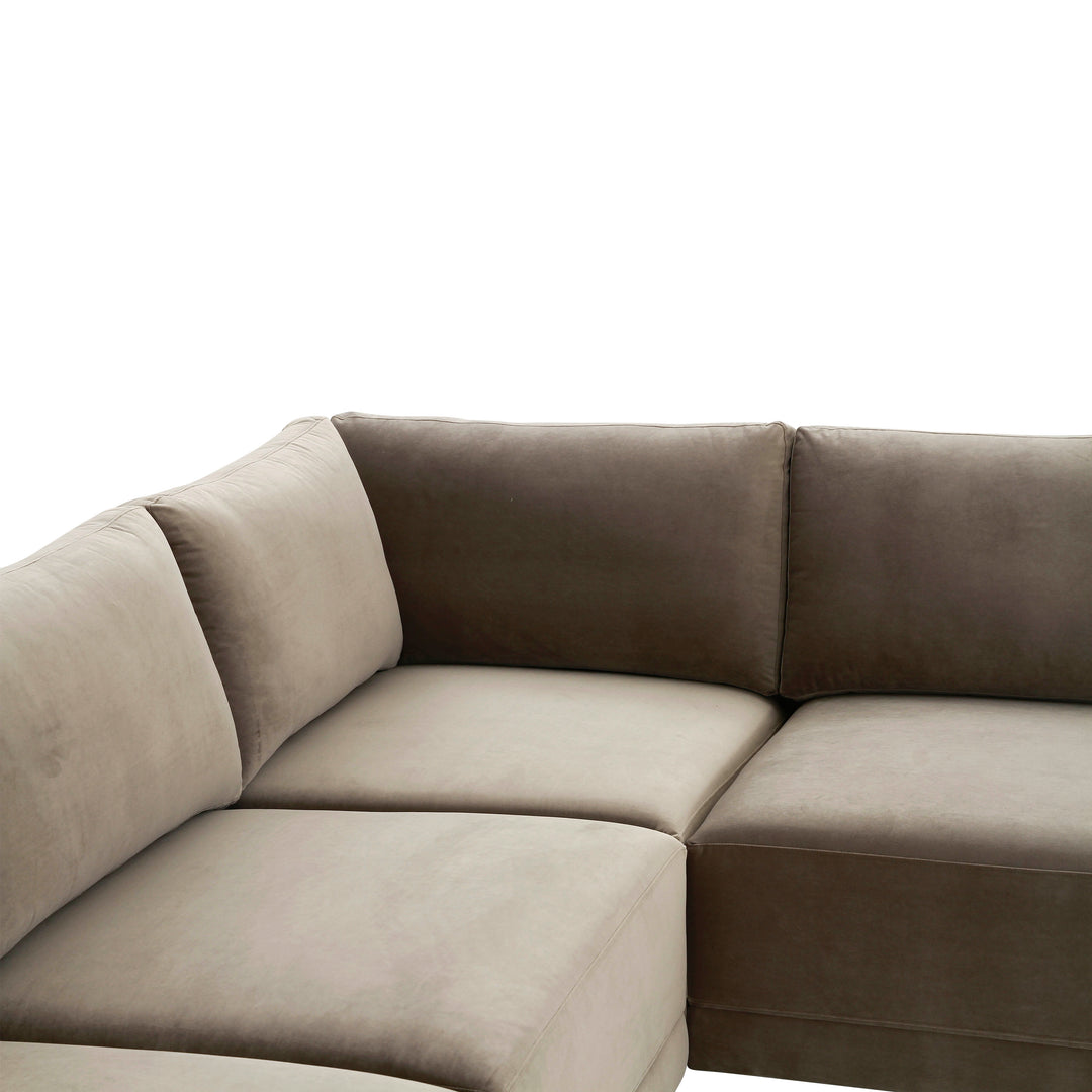 American Home Furniture | TOV Furniture - Willow Taupe Modular L Sectional