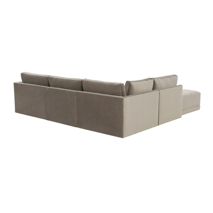 American Home Furniture | TOV Furniture - Willow Taupe Modular LAF Sectional