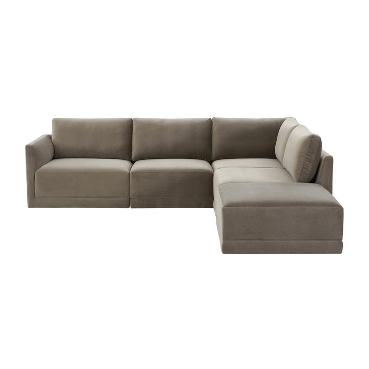 American Home Furniture | TOV Furniture - Willow Taupe Modular RAF Sectional