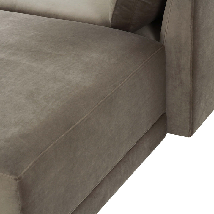 American Home Furniture | TOV Furniture - Willow Taupe Modular RAF Sectional