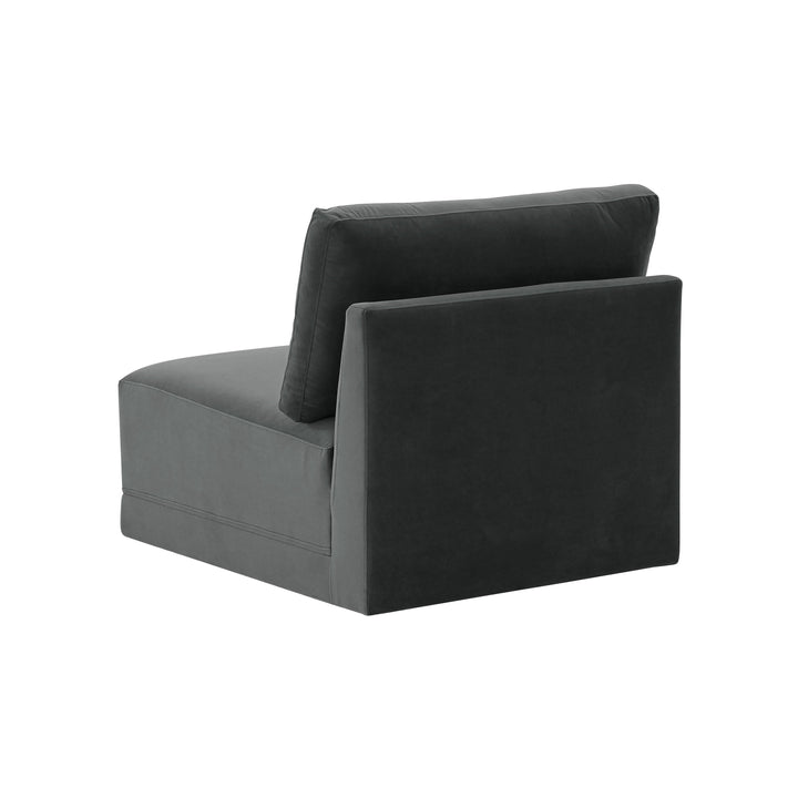 American Home Furniture | TOV Furniture - Willow Charcoal Armless Chair