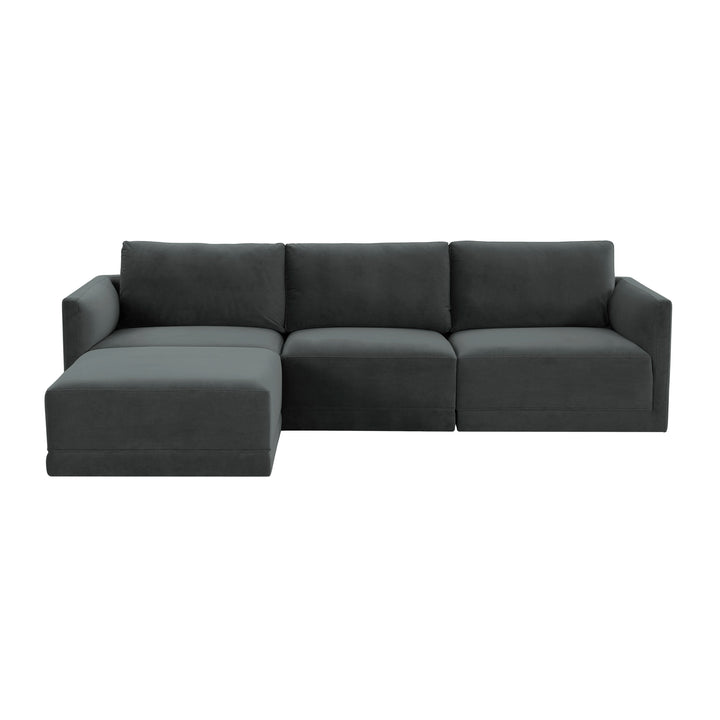 American Home Furniture | TOV Furniture - Willow Charcoal Modular Sectional