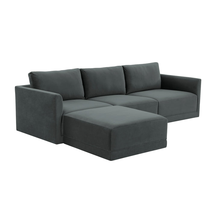 American Home Furniture | TOV Furniture - Willow Charcoal Modular Sectional