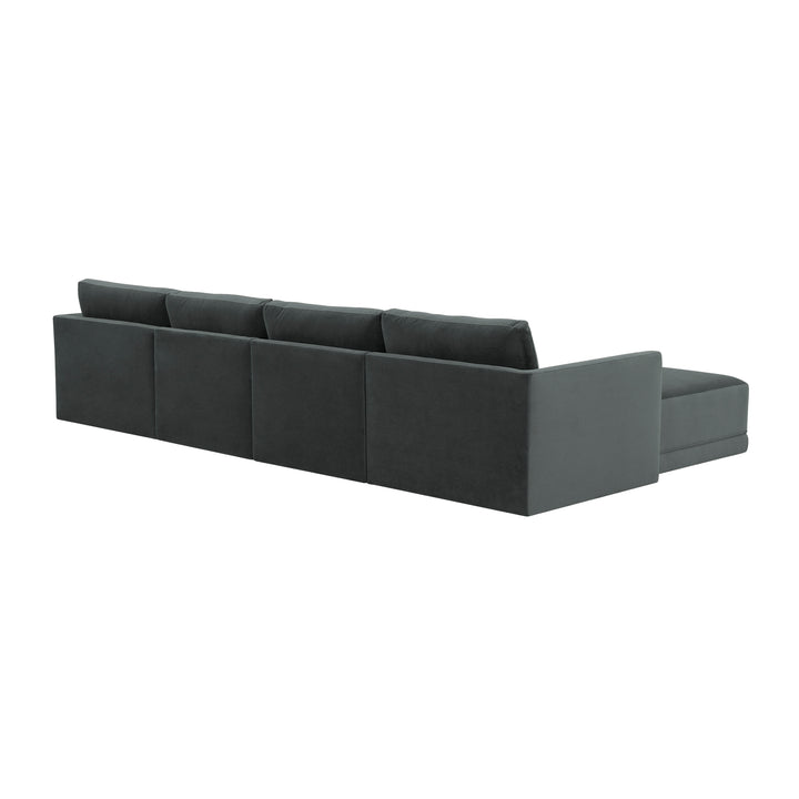 American Home Furniture | TOV Furniture - Willow Charcoal Modular U Sectional